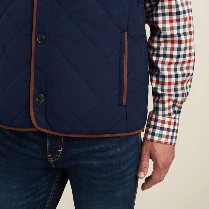 Jackets and Vests Men Ariat Woodside Vest Navy Jackets and Vests Men Ariat Woodside Vest Navy