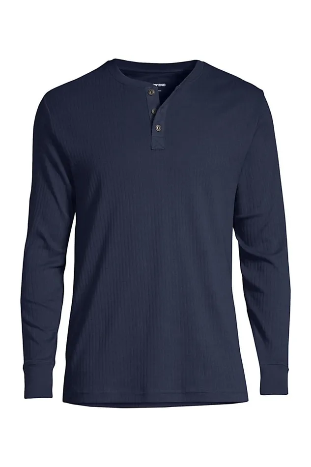 Lands039 End Pajamas and Robes Men Big Knit Rib Pajama Henley Radiant Navy Lands039 End Pajamas and Robes Men Big Knit Rib Pajama Henley Radiant Navy