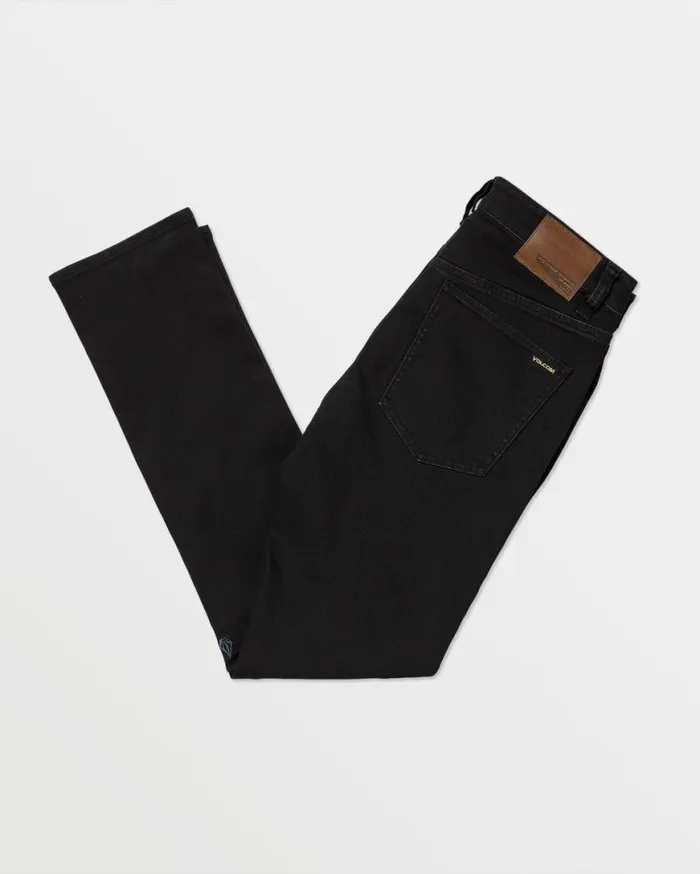 22154 Skinny Fit Jeans 8211 Black Out Mens Volcom Jeans