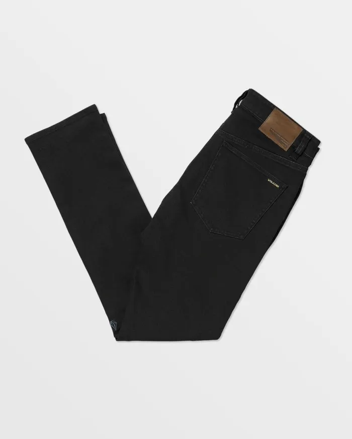 22154 Skinny Fit Jeans 8211 Black Out Mens Volcom Jeans