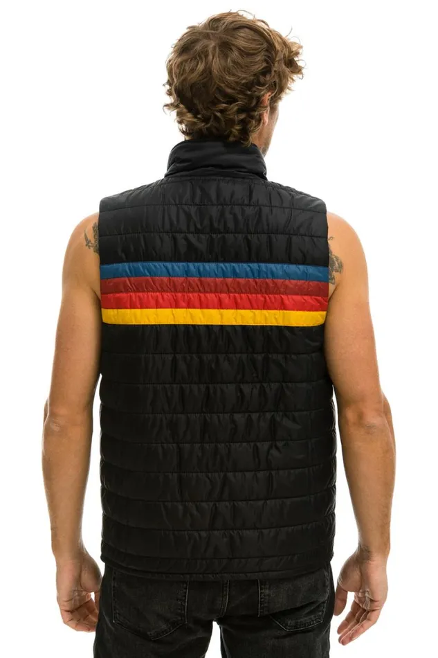 4 Stripe Vest 8211 Black Men Aviator Nation Vests