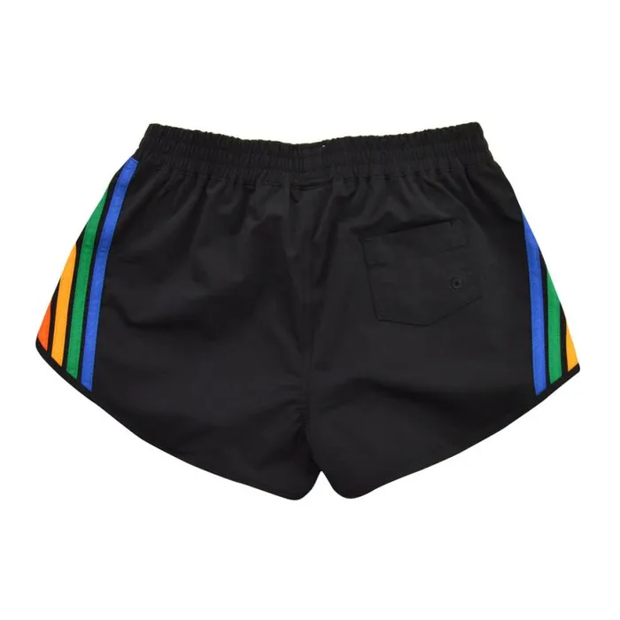 5 Stripe Flex Board Shorts 8211 Black Rainbow Women Aviator Nation Shorts