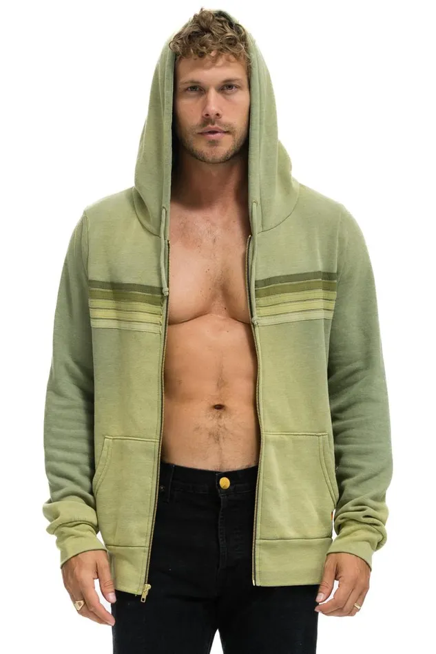 5 Stripe Hoodie 8211 Faded Army WomenMen Aviator Nation Hoodies