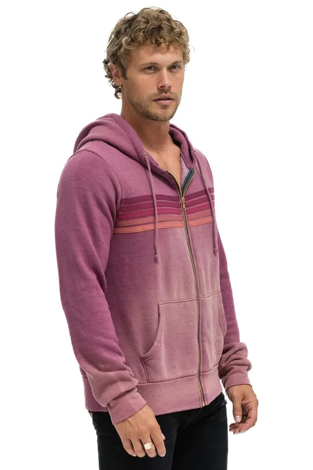5 Stripe Hoodie 8211 Faded Berry WomenMen Aviator Nation Hoodies