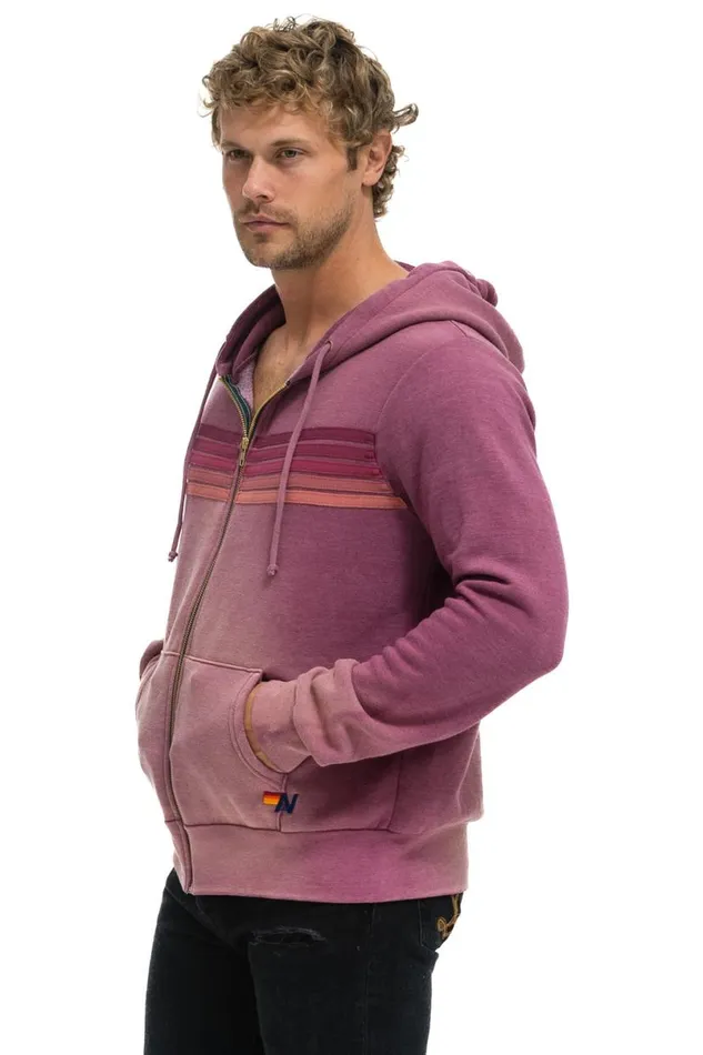 5 Stripe Hoodie 8211 Faded Berry WomenMen Aviator Nation Hoodies