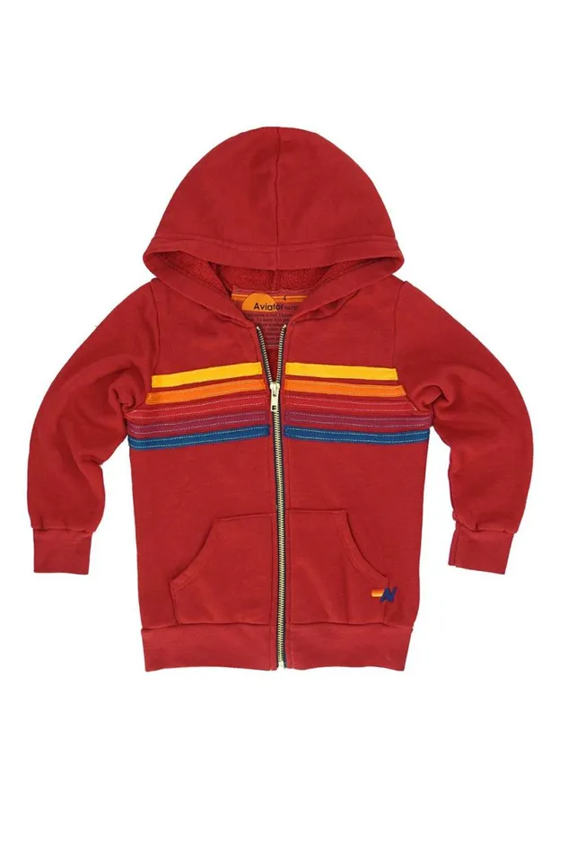 5 Stripe Hoodie 8211 Red Kids Aviator Nation Hoodies