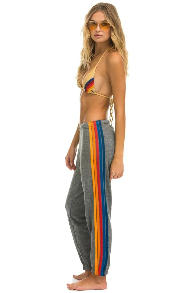 5 Stripe Sweatpants 8211 Heather Grey 2 Women Aviator Nation Sweatpants