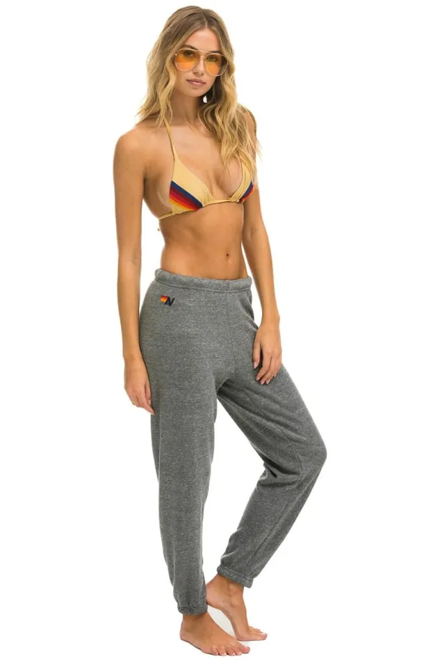 5 Stripe Sweatpants 8211 Heather Grey 2 Women Aviator Nation Sweatpants