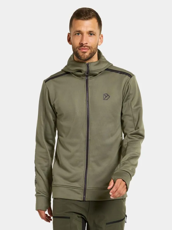 Acke FullZip Deep Green Men Didriksons Fleece and Midlayers