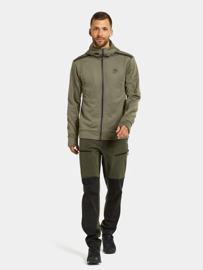 Acke FullZip Deep Green Men Didriksons Fleece and Midlayers