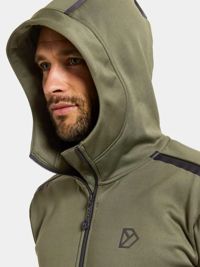 Acke FullZip Deep Green Men Didriksons Fleece and Midlayers