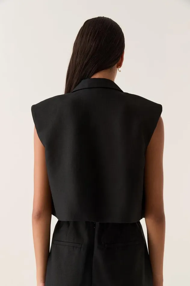 Aje Blazers Jackets and Coats Flight Oversized Crop Vest Black 8211 Women Aje Blazers Jackets and Coats Flight Oversized Crop Vest Black 8211 Women
