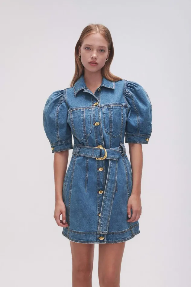 Aje Dresses Adriana Puff Sleeve Mini Dress 90039s Wash 8211 Women