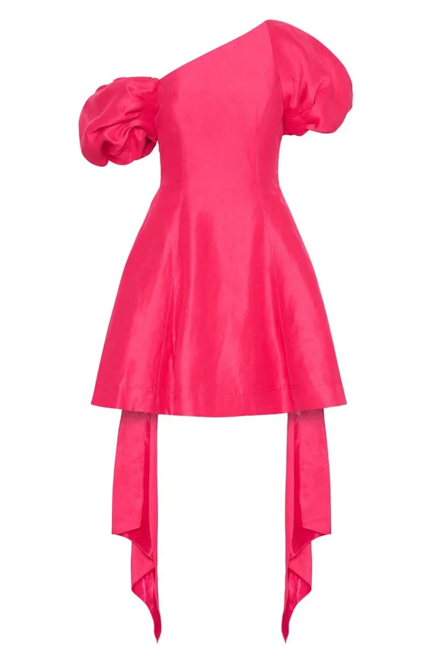 Aje Dresses Arista Tulip Sleeve Mini Dress Bougainvillea Red 8211 Women Aje Dresses Arista Tulip Sleeve Mini Dress Bougainvillea Red 8211 Women