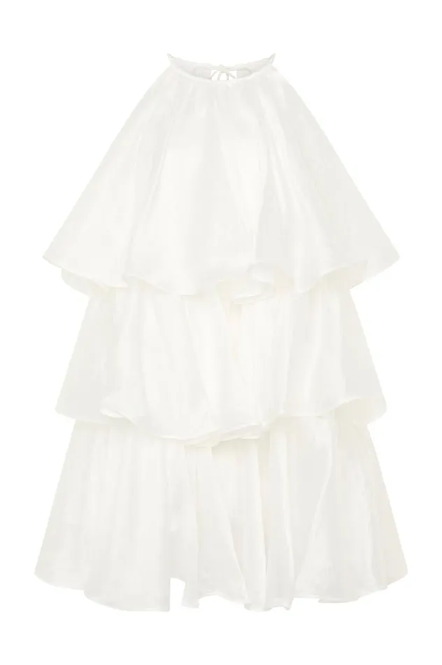 Aje Dresses Claudia Tiered Mini Dress Ivory 8211 Women Aje Dresses Claudia Tiered Mini Dress Ivory 8211 Women