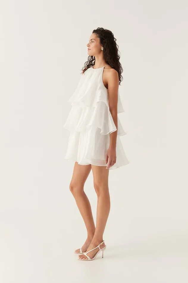Aje Dresses Claudia Tiered Mini Dress Ivory 8211 Women Aje Dresses Claudia Tiered Mini Dress Ivory 8211 Women