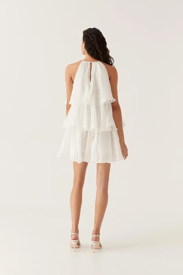 Aje Dresses Claudia Tiered Mini Dress Ivory 8211 Women Aje Dresses Claudia Tiered Mini Dress Ivory 8211 Women