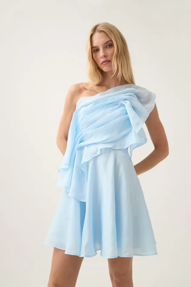 Aje Dresses Genesis Mini Dress Sea Breeze 8211 Women