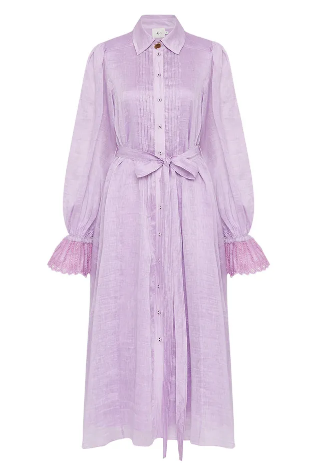 Aje Dresses Halos Midi Dress Lilac 8211 Women