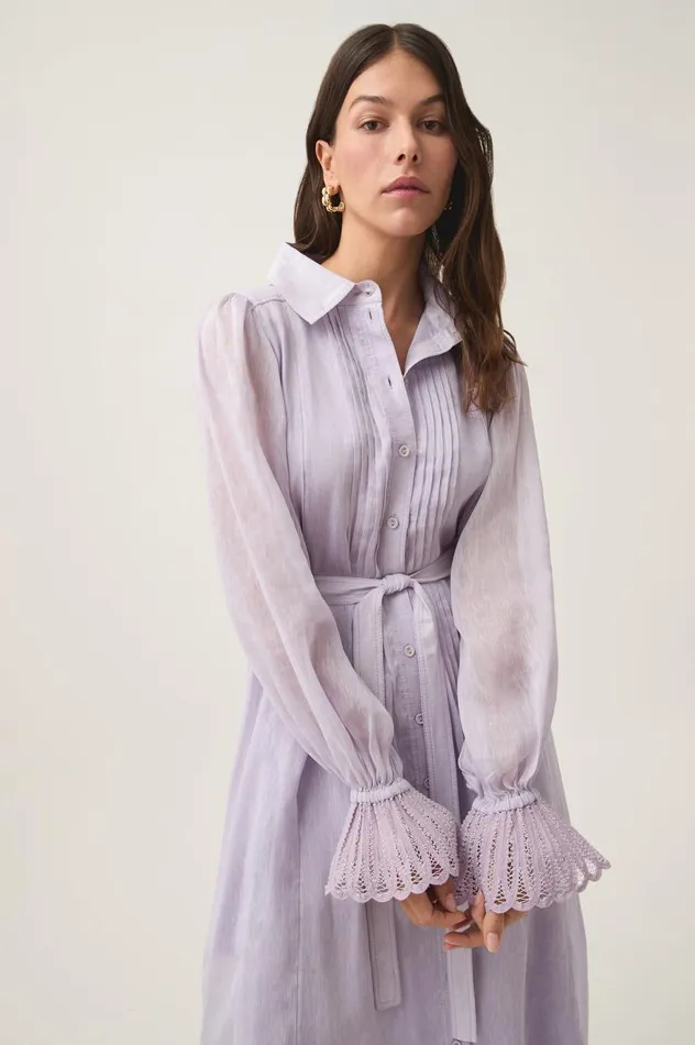 Aje Dresses Halos Midi Dress Lilac 8211 Women