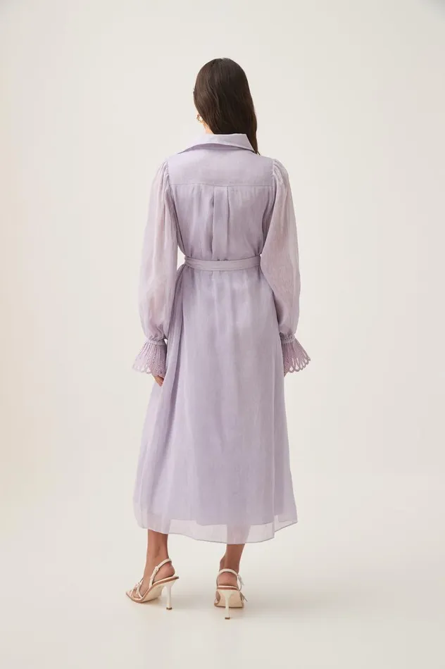 Aje Dresses Halos Midi Dress Lilac 8211 Women