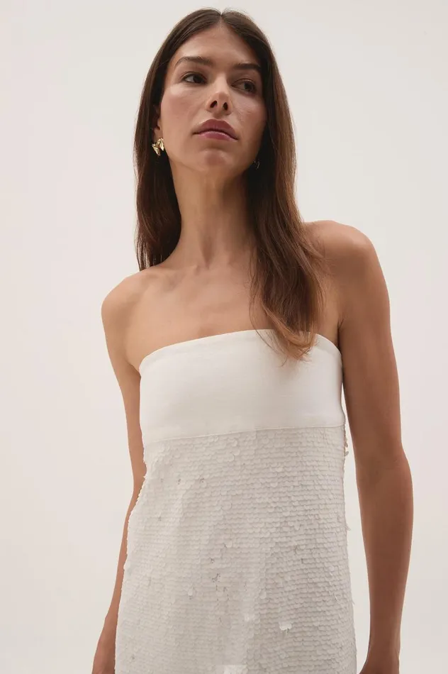 Aje Dresses Nebula Maxi Dress White Sequin 8211 Women Aje Dresses Nebula Maxi Dress White Sequin 8211 Women