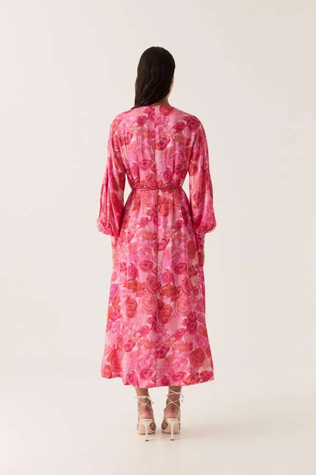 Aje Dresses Tinley Wrap Front Midi Dress Misty Rose 8211 Women Aje Dresses Tinley Wrap Front Midi Dress Misty Rose 8211 Women