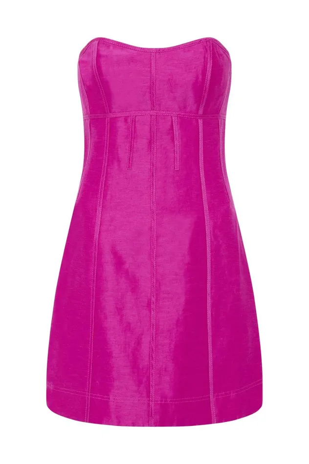 Aje Dresses Zayla Strapless Mini Dress Deep Magenta 8211 Women Aje Dresses Zayla Strapless Mini Dress Deep Magenta 8211 Women