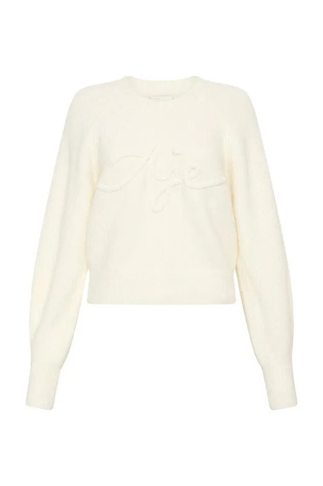 Aje Knitwear and Jumpers Pinnacle Logo Knit Ivory 8211 Women Aje Knitwear and Jumpers Pinnacle Logo Knit Ivory 8211 Women