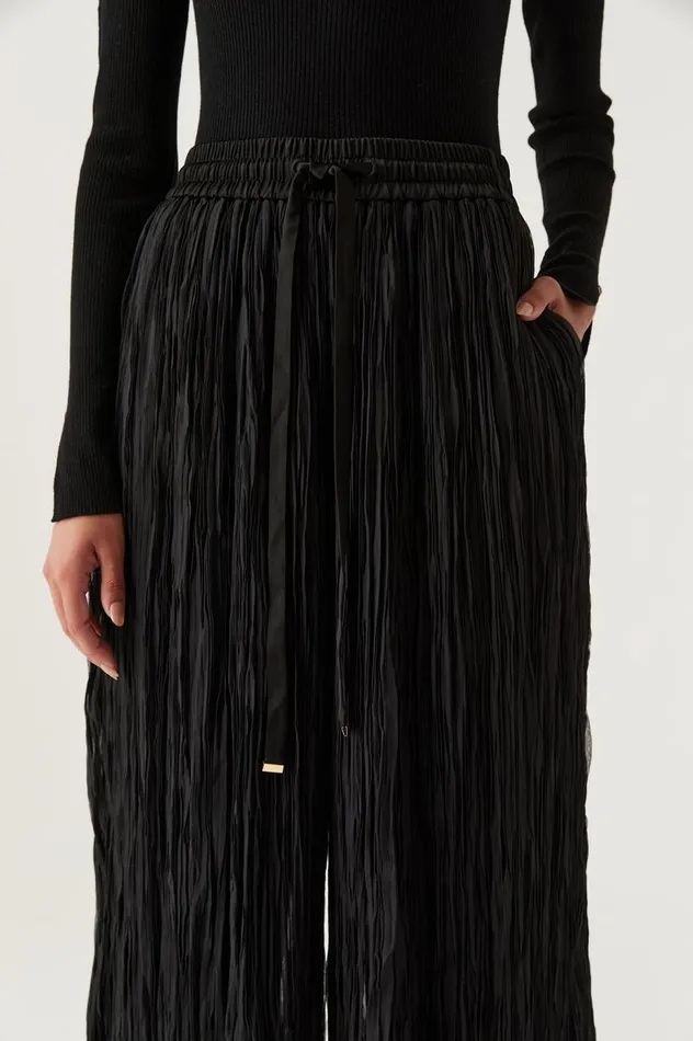 Aje Pants Aeriel Pleated Palazzo Pant Black 8211 Women Aje Pants Aeriel Pleated Palazzo Pant Black 8211 Women