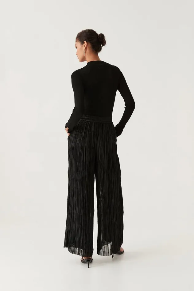 Aje Pants Aeriel Pleated Palazzo Pant Black 8211 Women Aje Pants Aeriel Pleated Palazzo Pant Black 8211 Women