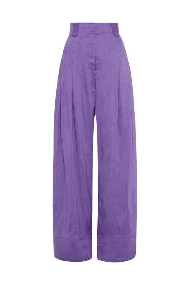 Aje Pants Equinox Pleated Wide Leg Pant Deep Violet 8211 Women Aje Pants Equinox Pleated Wide Leg Pant Deep Violet 8211 Women