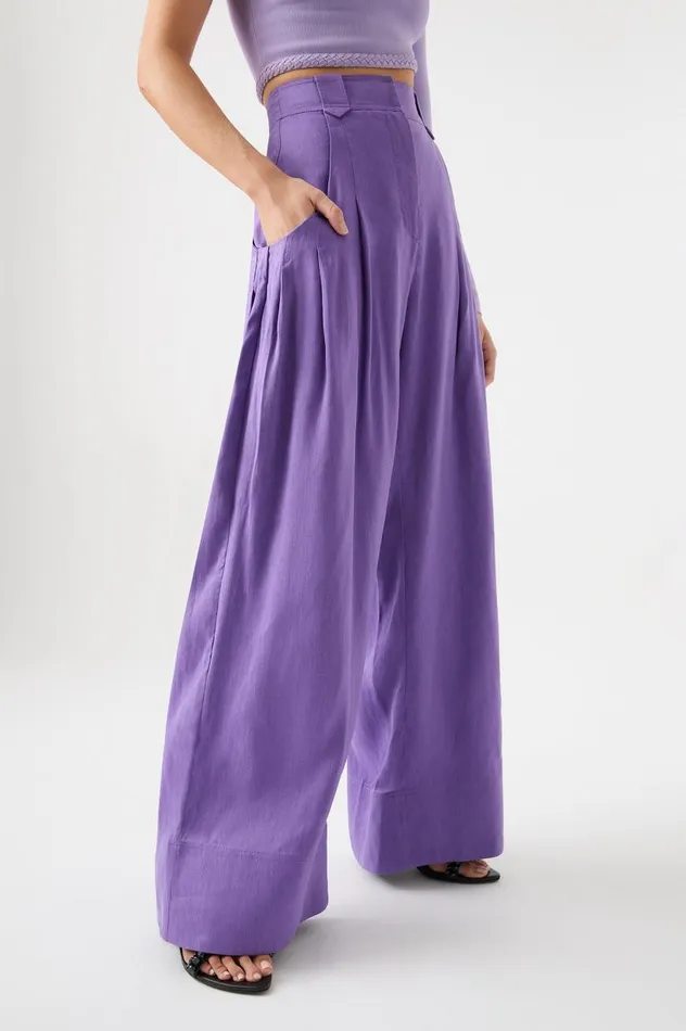 Aje Pants Equinox Pleated Wide Leg Pant Deep Violet 8211 Women Aje Pants Equinox Pleated Wide Leg Pant Deep Violet 8211 Women