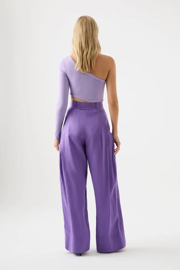 Aje Pants Equinox Pleated Wide Leg Pant Deep Violet 8211 Women Aje Pants Equinox Pleated Wide Leg Pant Deep Violet 8211 Women