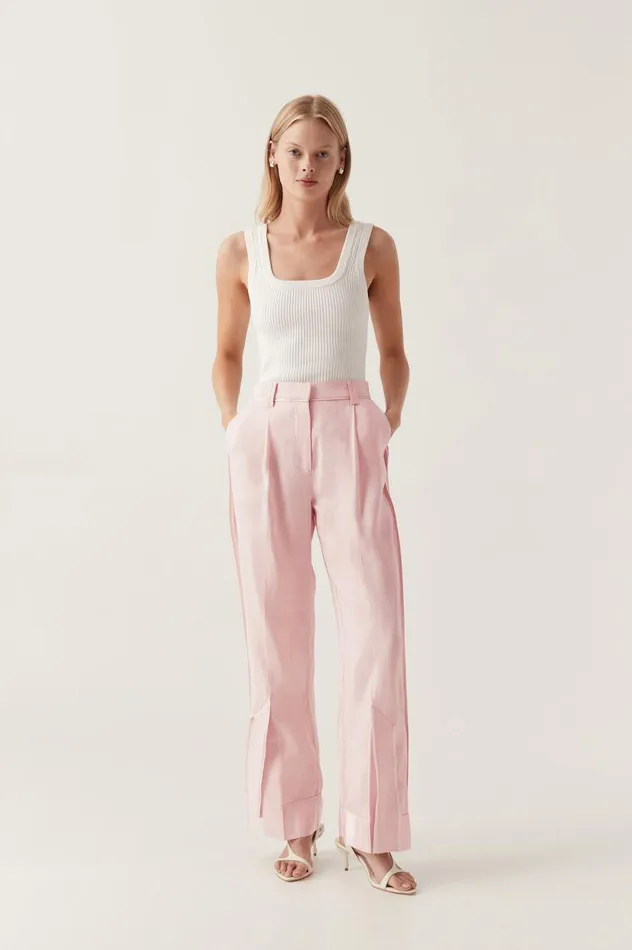 Aje Pants Insight Deconstructed Pant Soft Pink 8211 Women