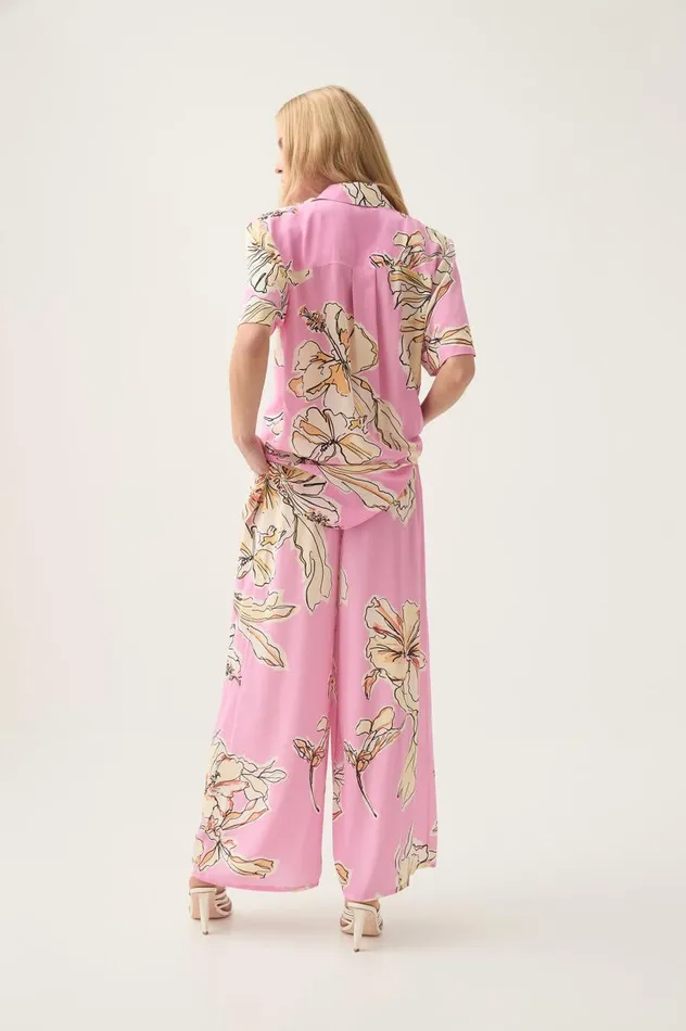 Aje Pants Mirella Silk Pant Pink Hibiscus 8211 Women Aje Pants Mirella Silk Pant Pink Hibiscus 8211 Women