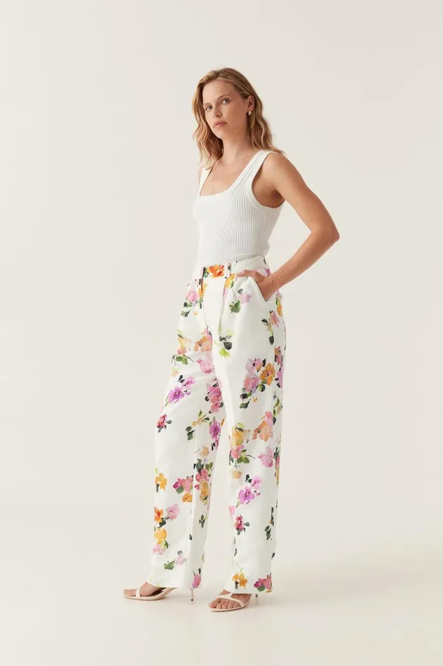 Aje Pants Portray Relaxed Pant Scattered Floral 8211 Women Aje Pants Portray Relaxed Pant Scattered Floral 8211 Women