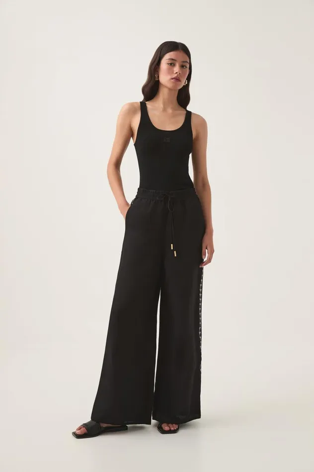 Aje Pants Principle Logo Pant Black 8211 Women Aje Pants Principle Logo Pant Black 8211 Women