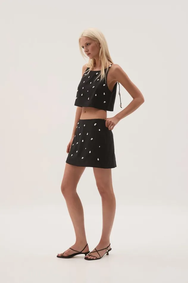 Aje Skirts Akoya Mini Skirt Black 8211 Women Aje Skirts Akoya Mini Skirt Black 8211 Women