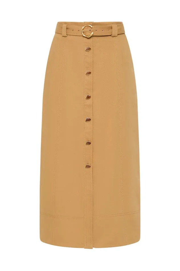 Aje Skirts Axle Utility Midi Skirt Deep Sand Brown 8211 Women Aje Skirts Axle Utility Midi Skirt Deep Sand Brown 8211 Women