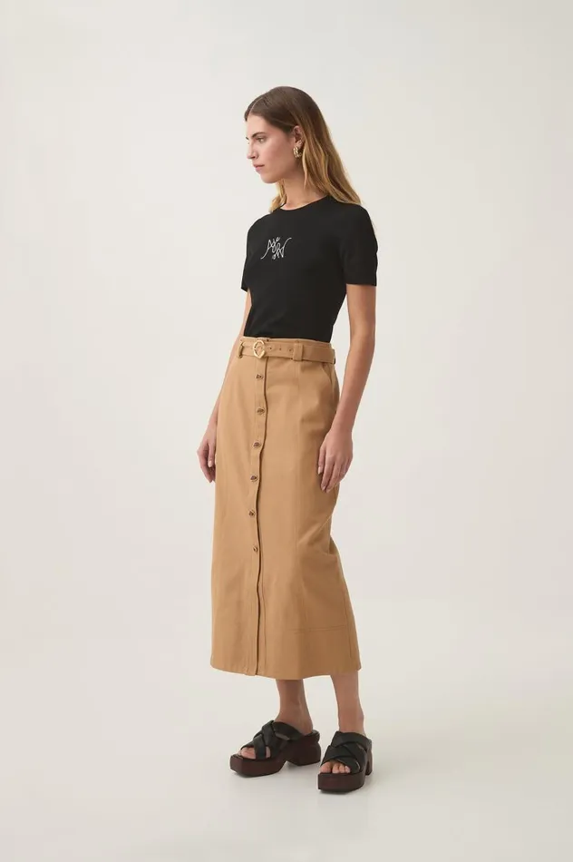 Aje Skirts Axle Utility Midi Skirt Deep Sand Brown 8211 Women Aje Skirts Axle Utility Midi Skirt Deep Sand Brown 8211 Women