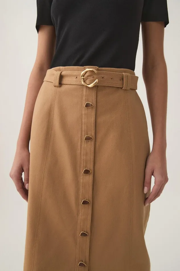 Aje Skirts Axle Utility Midi Skirt Deep Sand Brown 8211 Women Aje Skirts Axle Utility Midi Skirt Deep Sand Brown 8211 Women