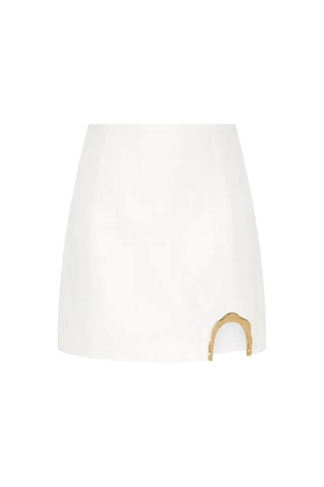 Aje Skirts Sabine Mini Skirt Ivory 8211 Women Aje Skirts Sabine Mini Skirt Ivory 8211 Women