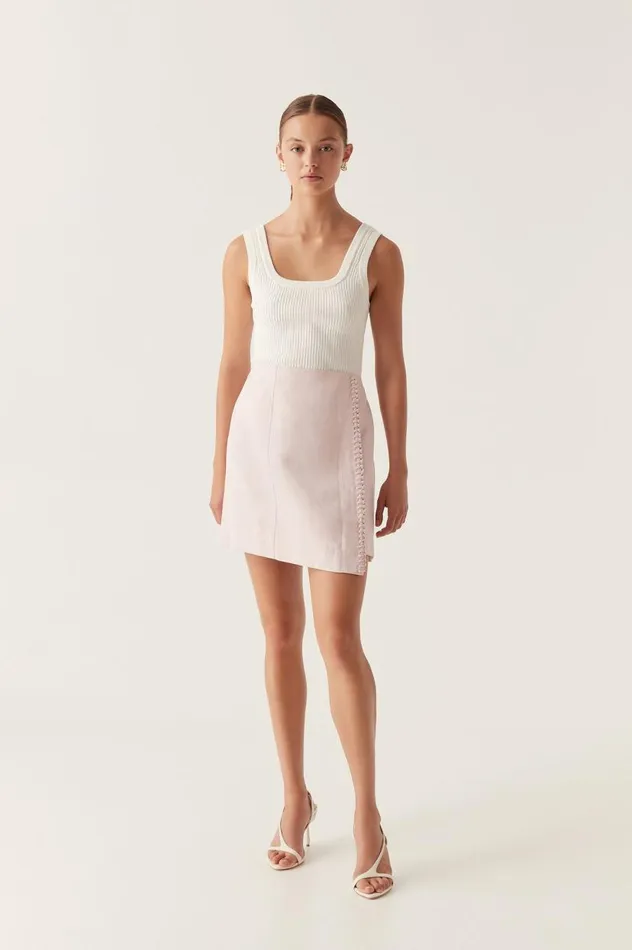Aje Skirts Theory Cinched Mini Skirt Soft Pink 8211 Women