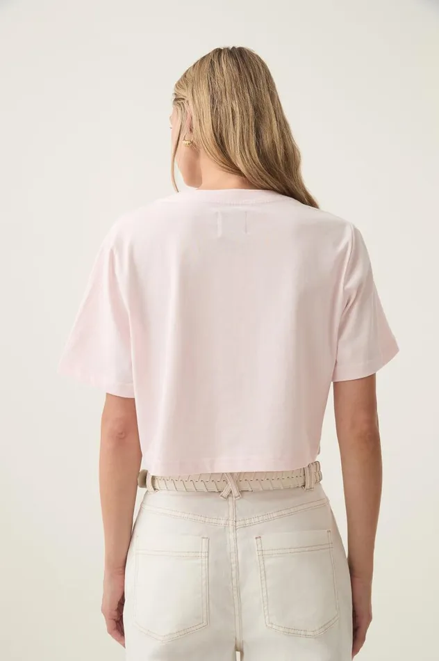 Aje Tees Beam Embroidered Logo Tee Pastel Pink 8211 Women Aje Tees Beam Embroidered Logo Tee Pastel Pink 8211 Women