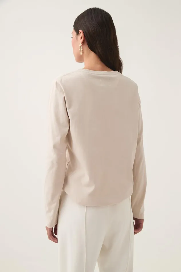 Aje Tees Prophecy Long Sleeve Tee Stonewhite 8211 Women Aje Tees Prophecy Long Sleeve Tee Stonewhite 8211 Women