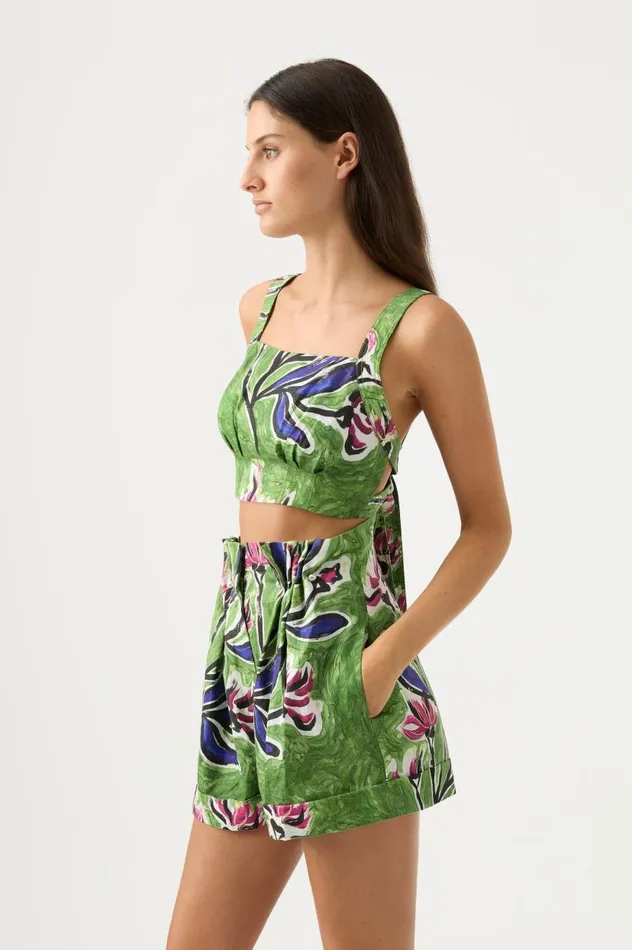 Aje Tops Eden Tie Back Top Native Gumnut Floral 8211 Women Aje Tops Eden Tie Back Top Native Gumnut Floral 8211 Women