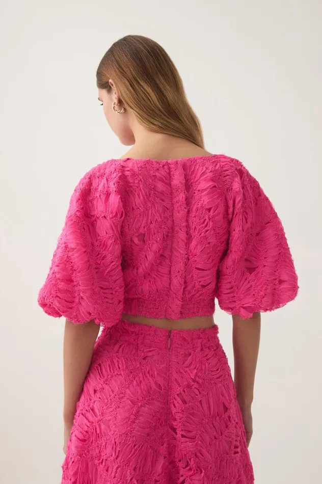 Aje Tops Florential Textured Top Azalea Pink 8211 Women Aje Tops Florential Textured Top Azalea Pink 8211 Women