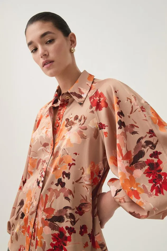 Aje Tops Transept Crepe Blouse Meadow Blooms 8211 Women