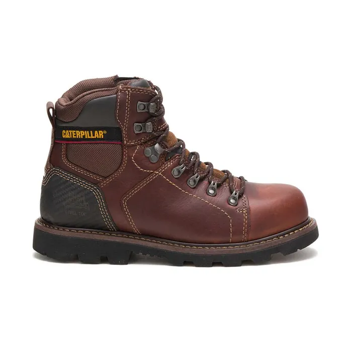 Alaska 20 Steel Toe Work Boot Brown Men Cat Footwear Boots